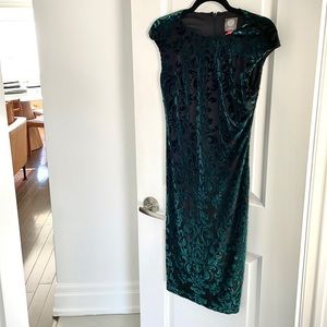 Vince Camuto Print Burnout Velvet Dress